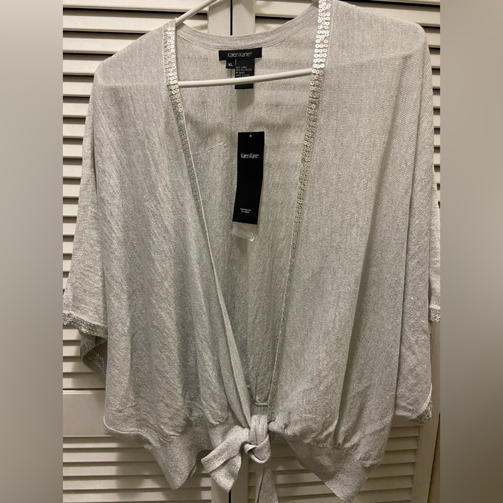 Karen Kane Indigo Shores Metallic Kimono